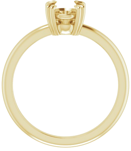 Sužadėtuvių Žiedas „Solitaire“ 585 Geltonojo Aukso Oval 8mm x 6mm (2)