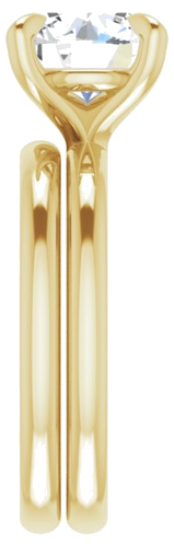 Sužadėtuvių Žiedas „Solitaire“ 585 Geltonojo Aukso Round 8.8mm (9)