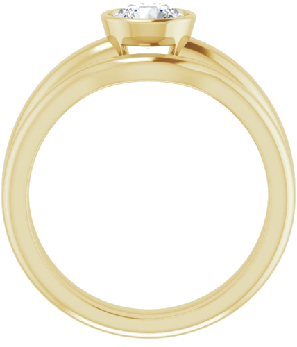 18K Yellow 5.5 mm Round Engagement Ring Mounting (7)