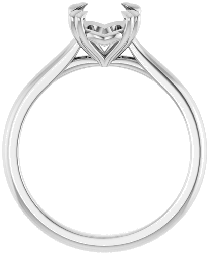 Sužadėtuvių Žiedas „Solitaire“ 585 Baltojo Aukso Oval 9mm x 7mm (2)