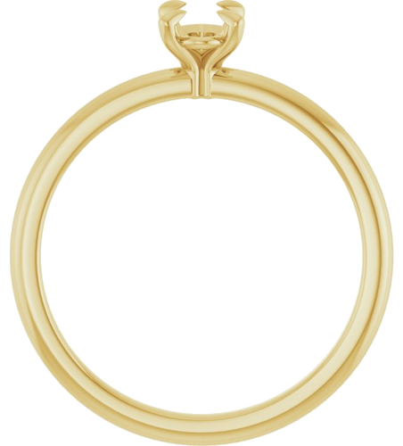 Sužadėtuvių Žiedas „Solitaire“ 585 Geltonojo Aukso Oval 6mm x 4mm (2)