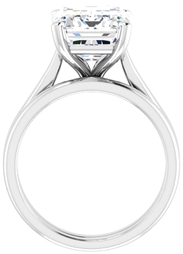 14K White 11x9 mm Emerald Engagement Ring Mounting (7)