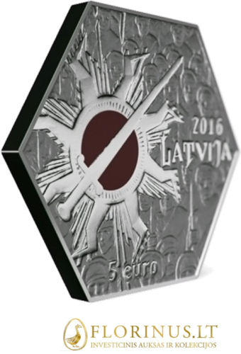 2016 Latvija, Kalėdų mūšiai, 5 eurų sidabrinė moneta (4)