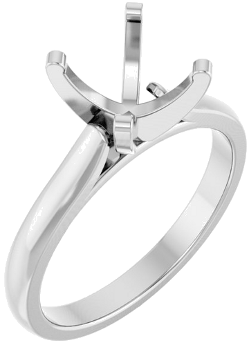 Sužadėtuvių Žiedas „Solitaire“ 585 Baltojo Aukso Round 8.2mm (1)