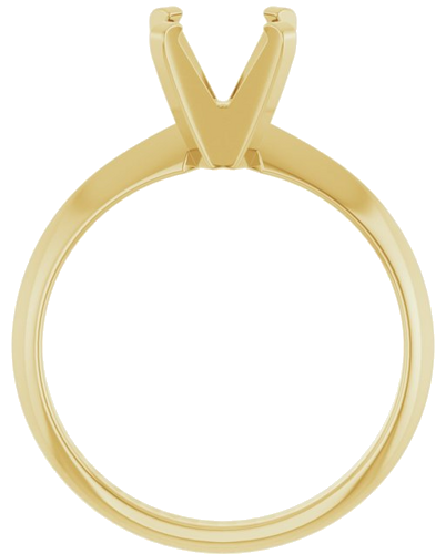 14K Yellow 7 mm Round Solitaire Engagement Ring Mounting (2)