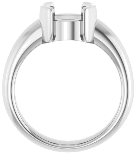 Sužadėtuvių Žiedas „Half Bezel Solitaire“ 950 Platinos Round 8mm (2)