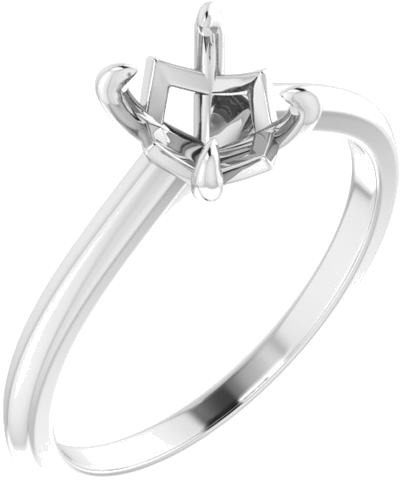 Sužadėtuvių Žiedas „Solitaire“ 950 Platinos Oval 8mm x 6mm (1)