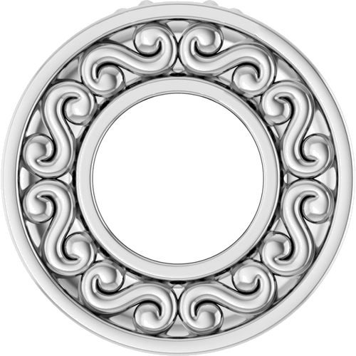 Pakabukas „Family Loop“ 585 Baltojo Aukso Round 2mm (1)