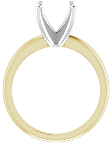 Sužadėtuvių Žiedas „Solitaire“ 585 Baltojo Ir Geltonojo Aukso Round 9mm (2)