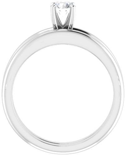 Sužadėtuvių Žiedas „Solitaire“ 585 Baltojo Aukso Round 4.4mm (7)