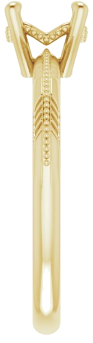 Sužadėtuvių Žiedas „Solitaire“ 585 Geltonojo Aukso Round 6.5mm (4)