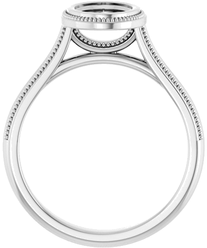 Sužadėtuvių Žiedas „Solitaire“ 585 Baltojo Aukso Oval 8mm x 6mm (2)