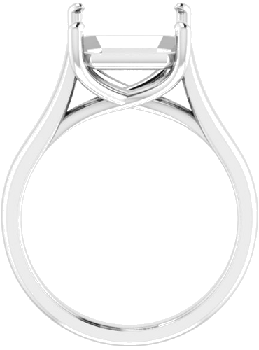 Sužadėtuvių Žiedas „Solitaire“ 585 Baltojo Aukso Emerald 12mm x 10mm (2)