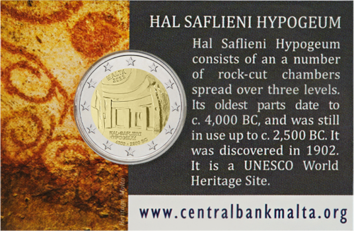 2022 Hal Saflynis Underground (UNESCO) 2 eiro BU monēta (1)