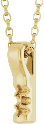 Pakabukas „Family Bar“ 585 Geltonojo Aukso Round 2.5mm (2)