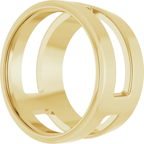 Pakabukas „Round Bezel-Set Slide“ 585 Geltonojo Aukso Round 10mm (2)