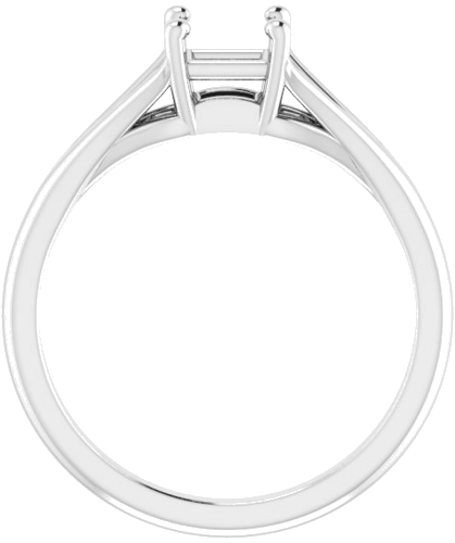 Sužadėtuvių Žiedas „Split Shank“ 585 Baltojo Aukso Square 4.5mm (2)