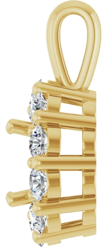 Pakabukas „Halo-Style“ 585 Geltonojo Aukso Round 6.5mm (3)