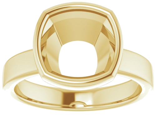 Sužadėtuvių Žiedas „Solitaire“ 750 Geltonojo Aukso Cushion 9mm (3)