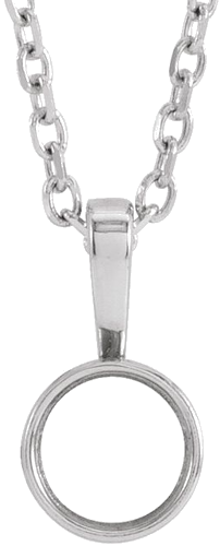 Pakabukas „Bezel-Set Solitaire“ 585 Baltojo Aukso Round 2.5mm (1)