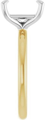 Sužadėtuvių Žiedas „Solitaire“ 585 Baltojo Ir Geltonojo Aukso Emerald 9mm x 7mm (4)