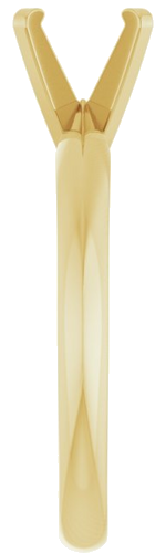 14K Yellow 6.5 mm Round Solitaire Engagement Ring Mounting (4)