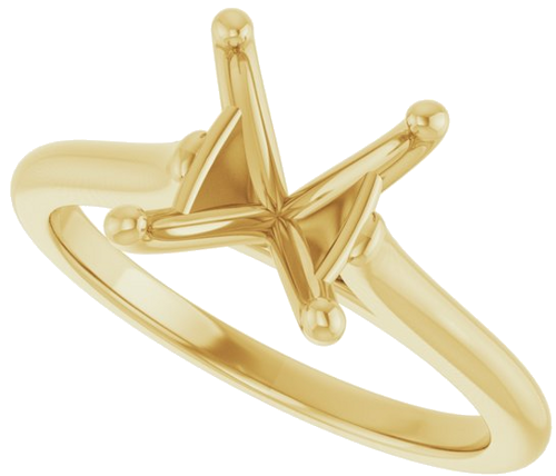 Sužadėtuvių Žiedas „Solitaire“ 750 Geltonojo Aukso Oval 10mm x 8mm (5)