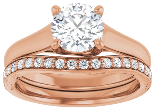 14K Rose 6.5 mm Round Solitaire Engagement Ring Mounting (8)