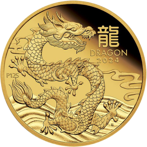 1/10 oz Year of the Dragon 2024 (Lunar III) Australia Gold Coin (1)