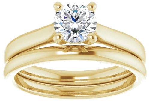 Sužadėtuvių Žiedas 18k yellow gold Round 5.5mm (8)