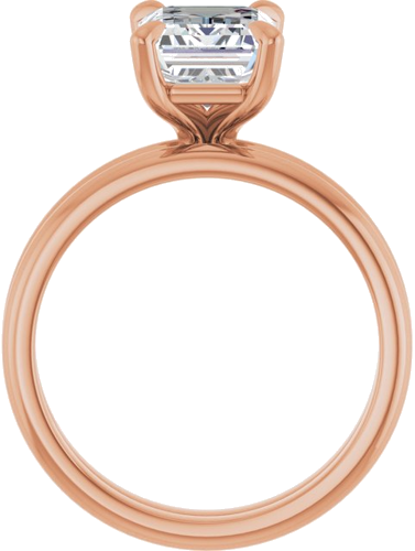 Sužadėtuvių Žiedas „Solitaire“ 585 Rožinis Aukso Emerald 9mm x 7mm (7)