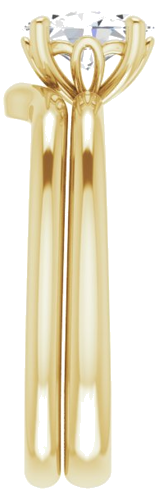 Sužadėtuvių Žiedas „Solitaire“ 585 Geltonojo Aukso Oval 7mm x 5mm (9)