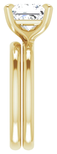 Sužadėtuvių Žiedas „Solitaire“ 585 Geltonojo Aukso Square 7.5mm (9)