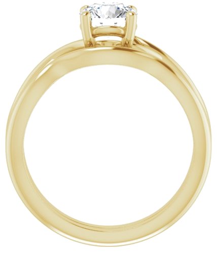 14K Yellow 6 mm Round Solitaire Engagement Ring Mounting (7)