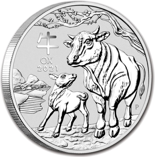 1 oz Jaučio metai 2021 (Lunar III) Australija sidabrinė moneta (2)