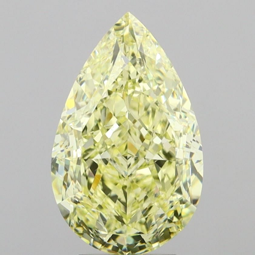 5.57 carat Fancy Yellow-VVS2 Natūralus Pear Deimantas (1)