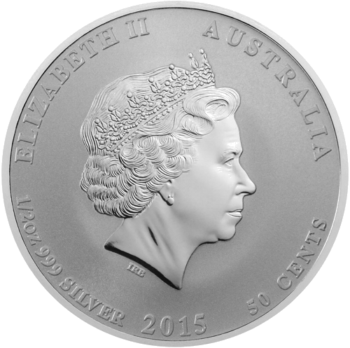 1/2 oz Kazas gads 2015 (Lunar II) Austrālijas sudraba monēta (2)