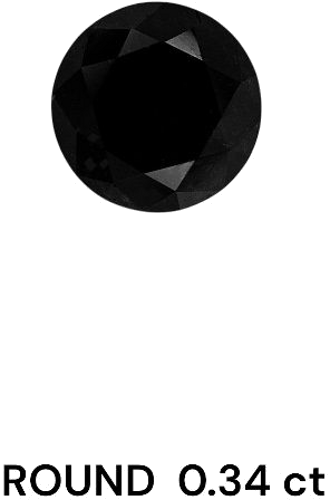 0.34 carat Fancy Black-VVS2 Excellent cut Natūralus Round Deimantas (1)