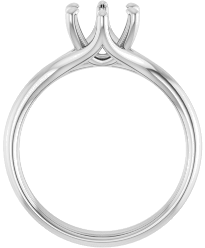 Platinum 7 mm Round Engagement Ring Mounting (2)