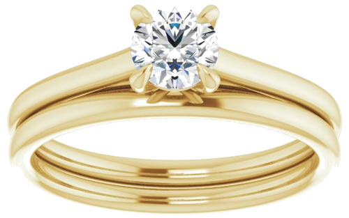 Sužadėtuvių Žiedas „Claw-Prong Solitaire“ 18k yellow gold Round 4.8mm (8)