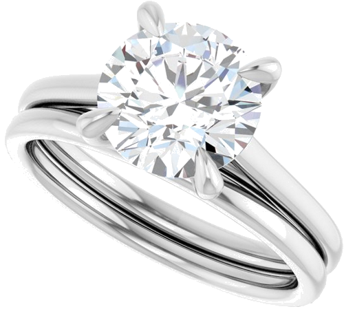 Platinum  8.2 mm Round Solitaire Engagement Ring Mounting (10)