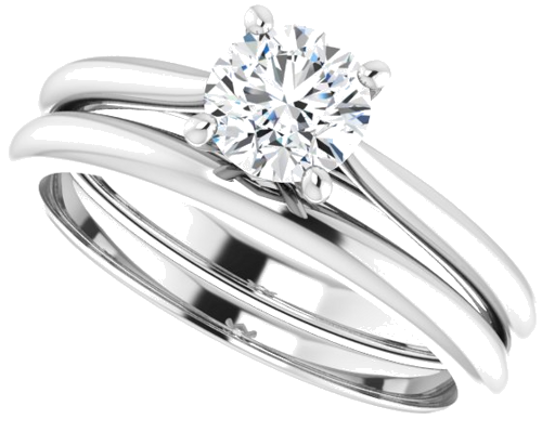 14K White 5.5 mm Round Solitaire Engagement Ring Mounting (10)