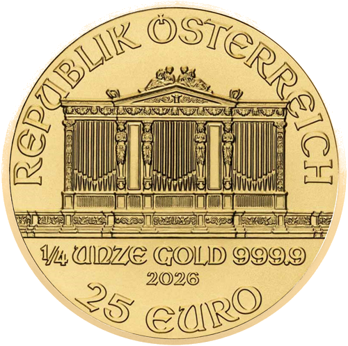 1/4 oz Austrian Philharmonic 2026 Gold Coin (2)