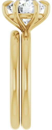 14K Yellow 8.2 mm Round Solitaire Engagement Ring Mounting (9)