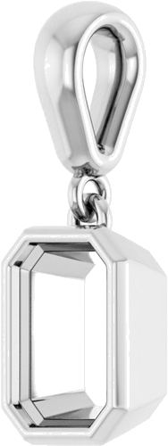 Pakabukas „Bezel-Set“ 925 Sidabro Emerald 7mm x 5mm (2)