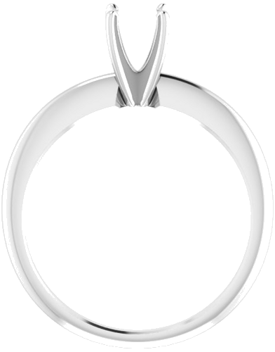 Sužadėtuvių Žiedas „Solitaire“ 585 Baltojo Aukso Round 5mm x 5.3mm (2)