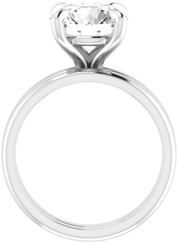 Platinum  9.4 mm Round Solitaire Engagement Ring Mounting (7)
