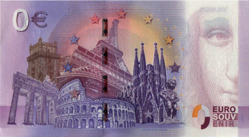 2018 Michelangelo David souvenir 0€ banknote (2)