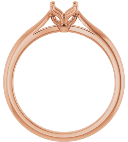 Sužadėtuvių Žiedas „Solitaire“ 585 Rožinis Aukso Round 5.2mm (2)