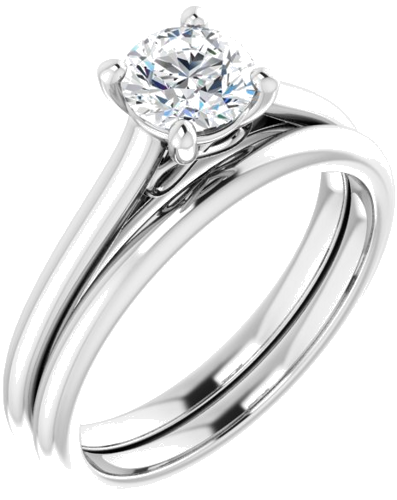 Sužadėtuvių Žiedas „Infinity-Inspired“ 950 Platinos Round 5.5mm (6)